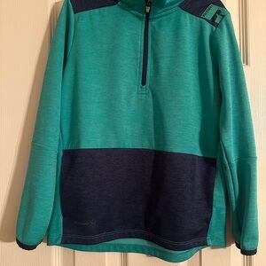Boys Russell Athletic Turquoise Teal Navy Kids Dri-Power 360 Pullover